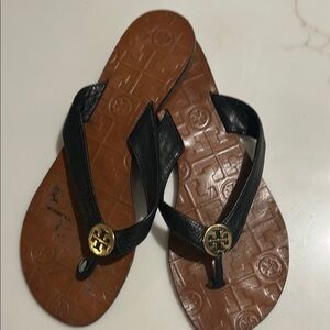 Tory Burch Black and Brown Sandals